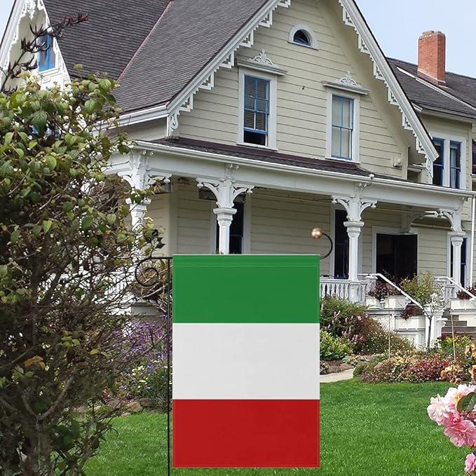 Italy Flag Italian Flag, Small Italian Garden Flags for Yard Patio Porch Independence Day Patriotic Festival Outdoor Decorations
