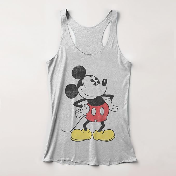 Women's Mickey & Friends Classic Mickey Distressed Racerback Tank Top