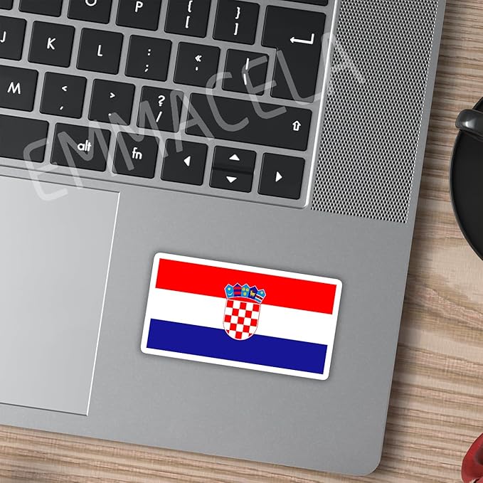 (3PCS) Croatia Flag stickers, Countries Flag Stickers - Waterproof Vinyl Decals For Laptops, Tumblers, Water Bottles, Books, Scrapbooks, Size 3 x 1.7