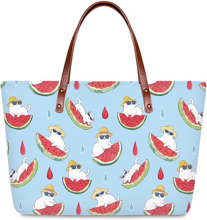 Womens Zip Up Tote Handbag Daisy Print Large Capacity Tote Purse Handbag Big Tote Bag Purse For Work Laptop