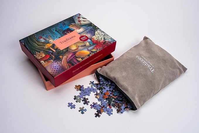 MOSAIC PUZZLES Through The Looking Glass Puzzles for Adults - Premium Jigsaw Puzzles, 1000 Pieces