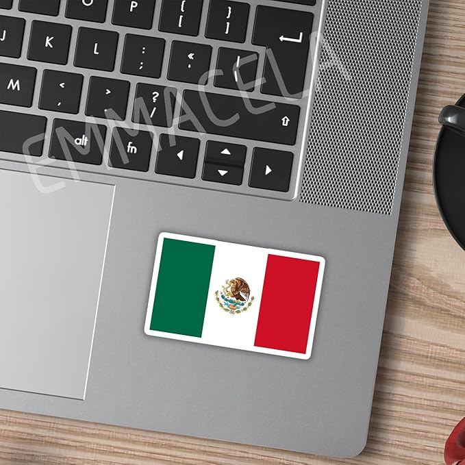 (3PCS) Mexico Flag stickers, Countries Flag Stickers - Waterproof Vinyl Decals For Laptops, Tumblers, Water Bottles, Books, Scrapbooks, Size 3 X 1.8 Inch