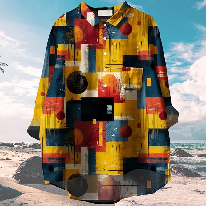 Women Funny Graphic Long Sleeve Floral Blouses Plus Size Button Shirts Casual Cute Vneck Fall Tunic Tops Trendy