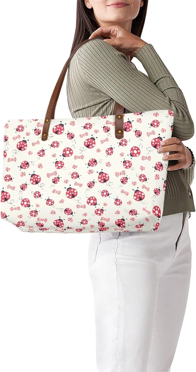 Womens Zip Up Tote Handbag Daisy Print Large Capacity Tote Purse Handbag Big Tote Bag Purse For Work Laptop