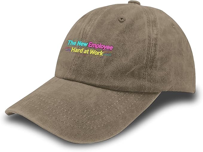 The New Employee Hard at Work Sport Hats for Men Light Weight Caps