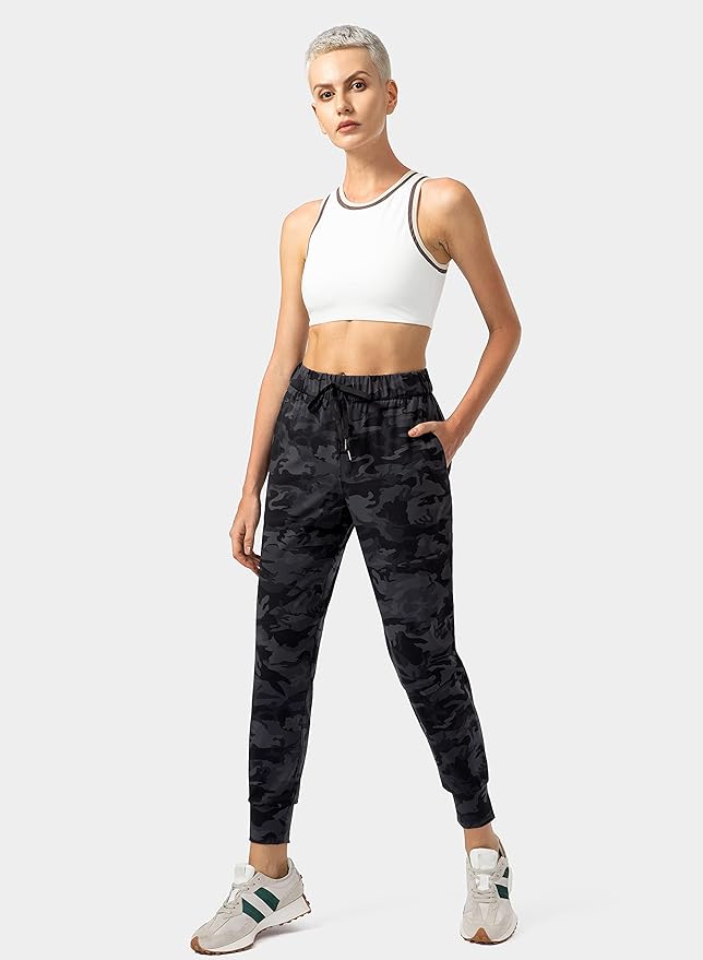 SANTINY Women's Joggers Pants Pockets Drawstring Running Sweatpants for Women Lounge Workout Jogging