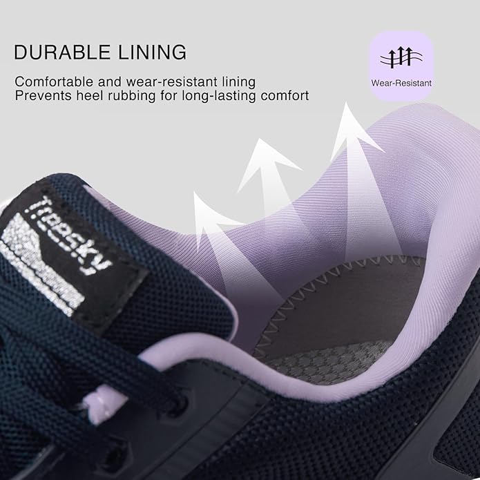 Treesky Non Slip Work Shoes for Women in Food Service - Slip Resistant, Comfortable & Lightweight Sneakers, Suitable for Restaurant, Kitchen & Nursing Crews