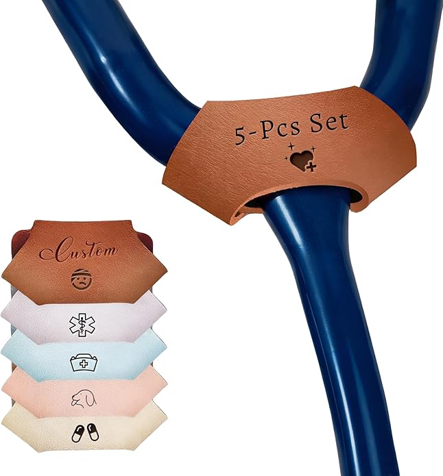 QYH Stethoscope Name Tag Personalized Stethoscope Accessories Custom Nurse Stethoscope Charms Name Tag, Thoughtful Engraved Gift for Nurses, Doctors, Vets & Medical Students