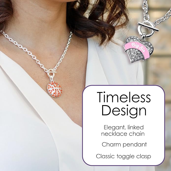 Inspired Silver - Silver Circle Charm 18 Inch Necklace with Cubic Zirconia Jewelry