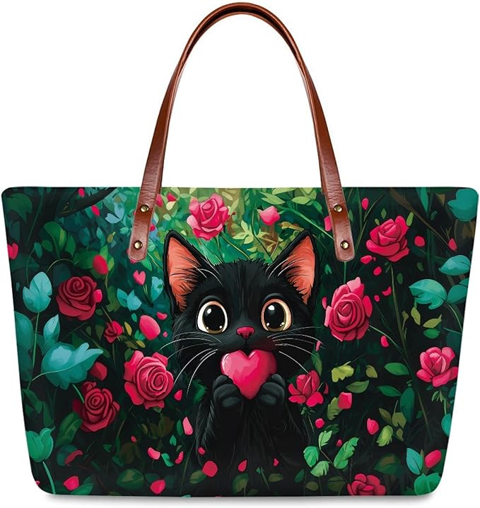 Womens Zip Up Tote Handbag Daisy Print Large Capacity Tote Purse Handbag Big Tote Bag Purse For Work Laptop