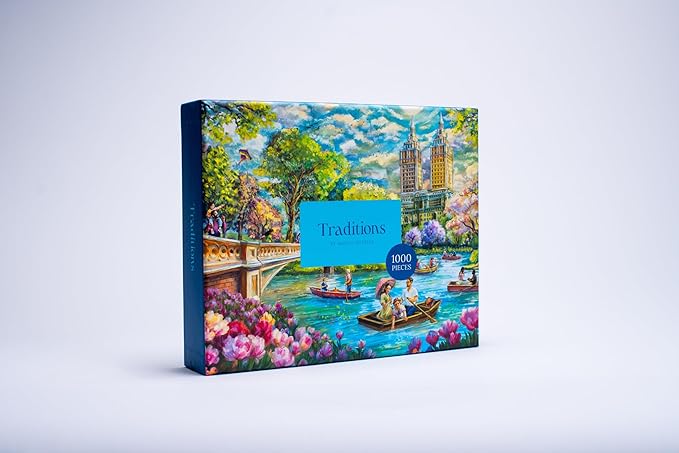 MOSAIC PUZZLES Bow Bridge Boating Puzzles for Adults - Premium Jigsaw Puzzles, 1000 Pieces