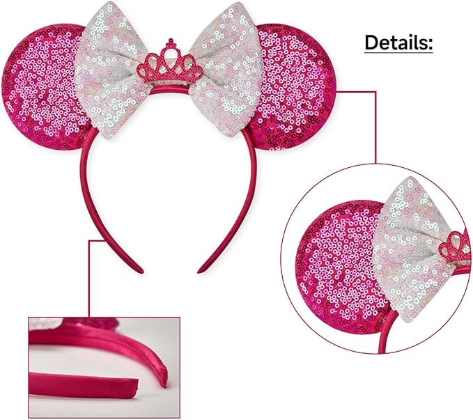 Eisyaa Mouse Ears Bow Headbands