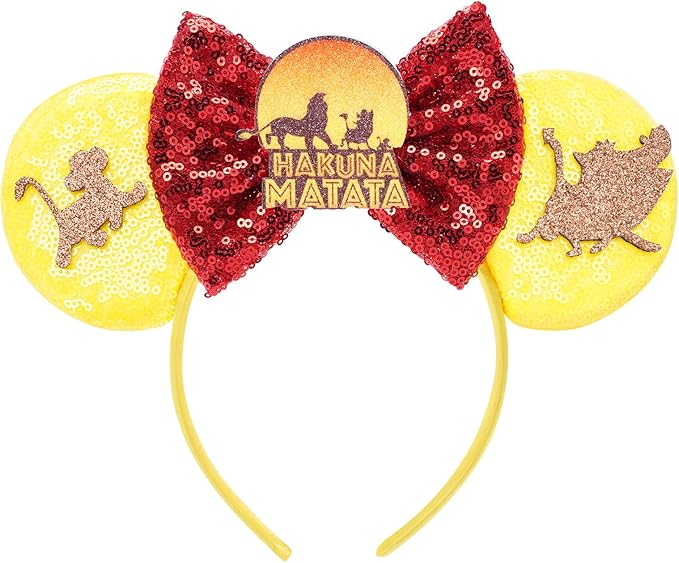 FANYITY Mouse Ears, Sequin Mouse Ears Headband for Boys Girls Women Halloween Birthday Party