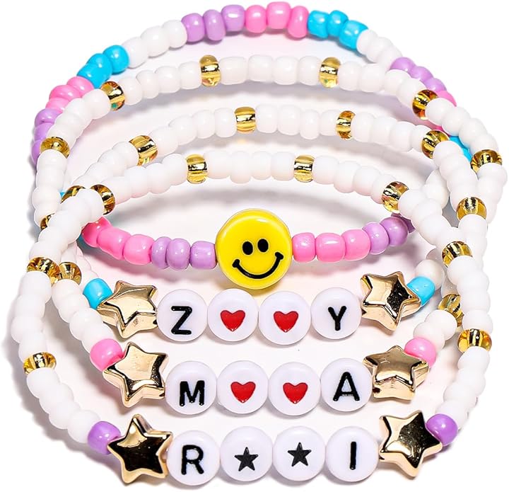 AICase for Korea-Pop Merch Gifts Toys Cosplay Birthday Decorations Bracelets Outfit Costume 6 Pcs Stackable Stretch Beaded Bracelets Merchandise Jewelry Gifts for Fans Women Christmas Stocking
