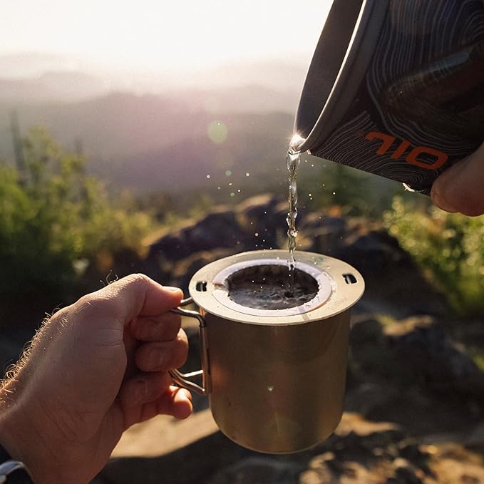 Coulée EcoPour O.G. Coffee, All Paper Single Serve Pour Over Colombian Coffee, Medium Roast, Use for Camping or Traveling, Pre Filled Compostable Filters, Ready to Brew with Hot Water, Plastic Free, 10 Pack