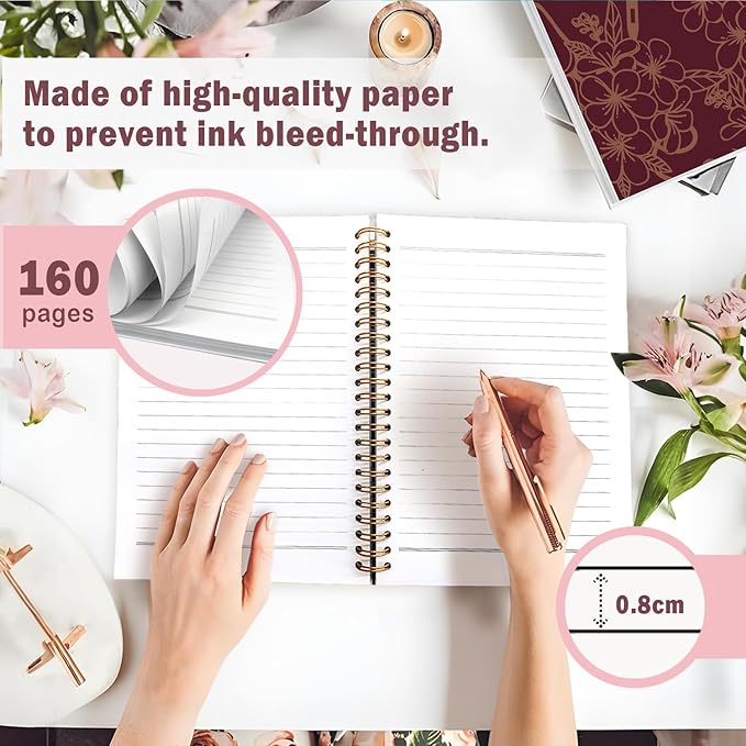 Lacama Nursing Notebook, Nurse Gifts for Women, Nursing Student Graduation Gifts, Nurse Appreciation Gifts, Nurses Week Gifts, A5 Stethoscope Flower Spiral Notebook, Office School Supplies