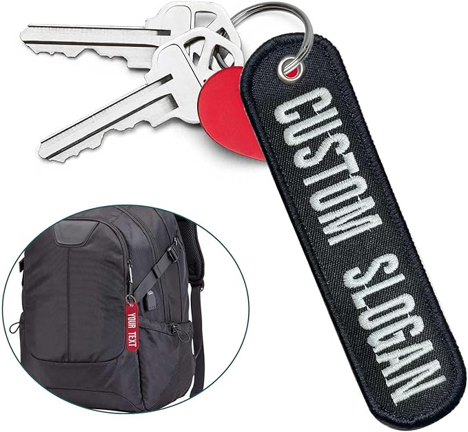 QJS PATCH Customzied Keychain,Personalized Key chain,Key Ring Accessories for Motorcycles,Scooters,Cars and Gifts