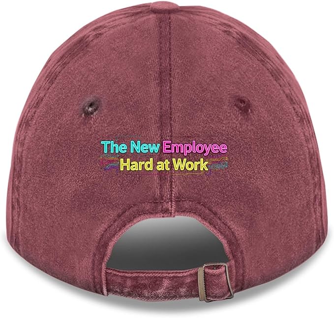 The New Employee Hard at Work Sport Hats for Men Light Weight Caps