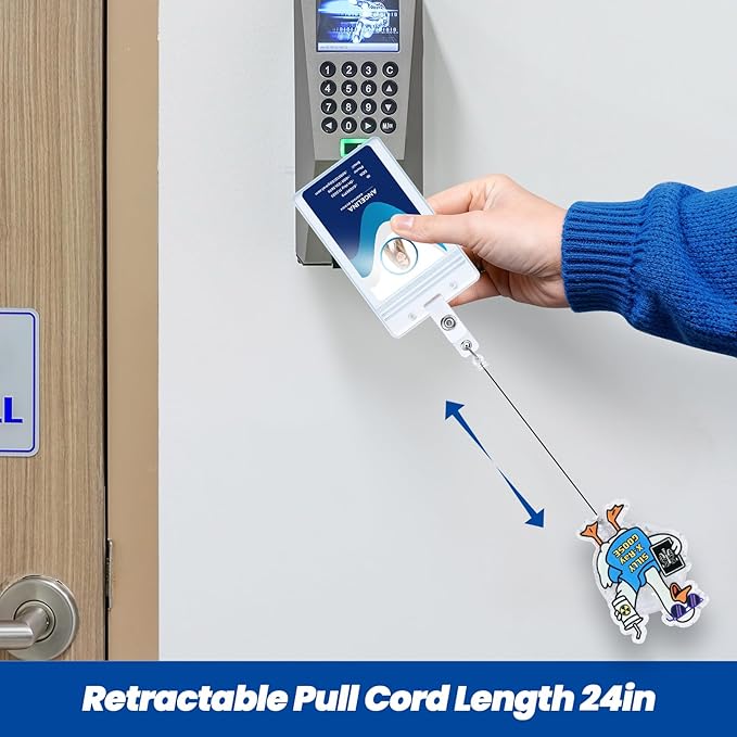 Silly X-Ray Goose Radiology Funny Nurse Badge Reel, Cute Retractable ID Card Badge Holder, Name Tag Medical Badge Buddy for RN LPN RT ER CNMT RO MIC RAD Nursing Doctor Student Healthcare Worker