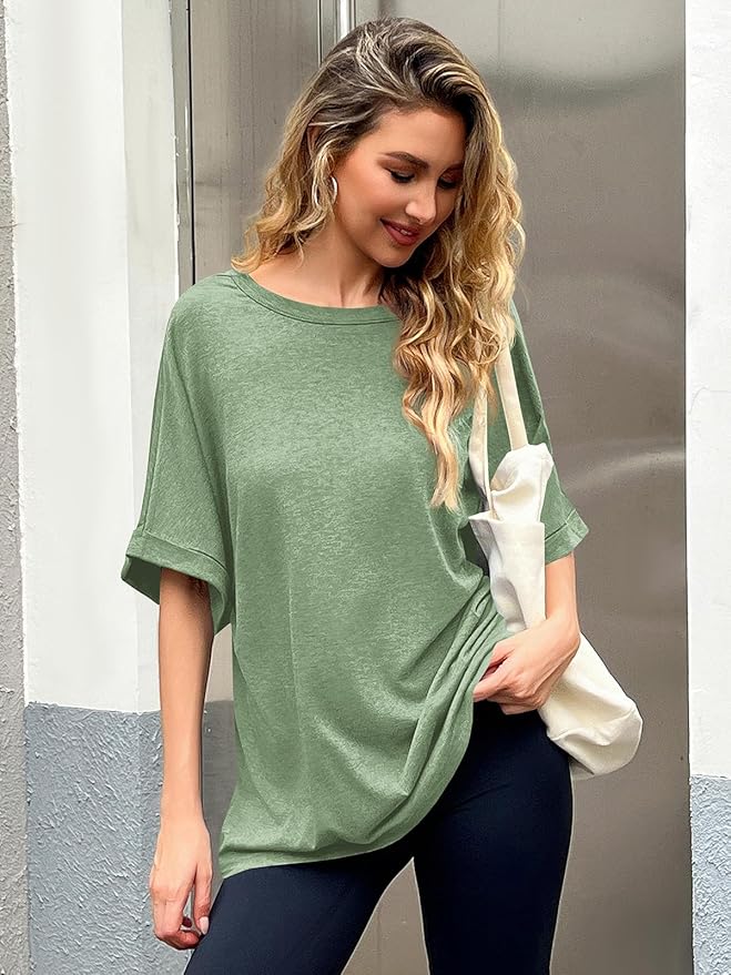 Women Oversized T-Shirt Summer Casual Short Sleeve Loose Tee Tops
