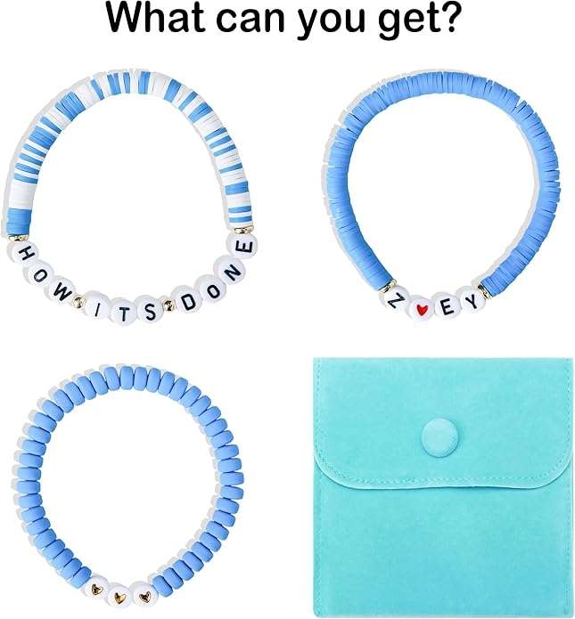 J6&H6 3 Pcs KPop Merch Bracelets Set, K-Pop Stuff Fans Cosplay Merchandise Gifts Outfit Costume Accessories Friendship Jewelry for Birthday Christmas Stocking Stuffers Party Favors