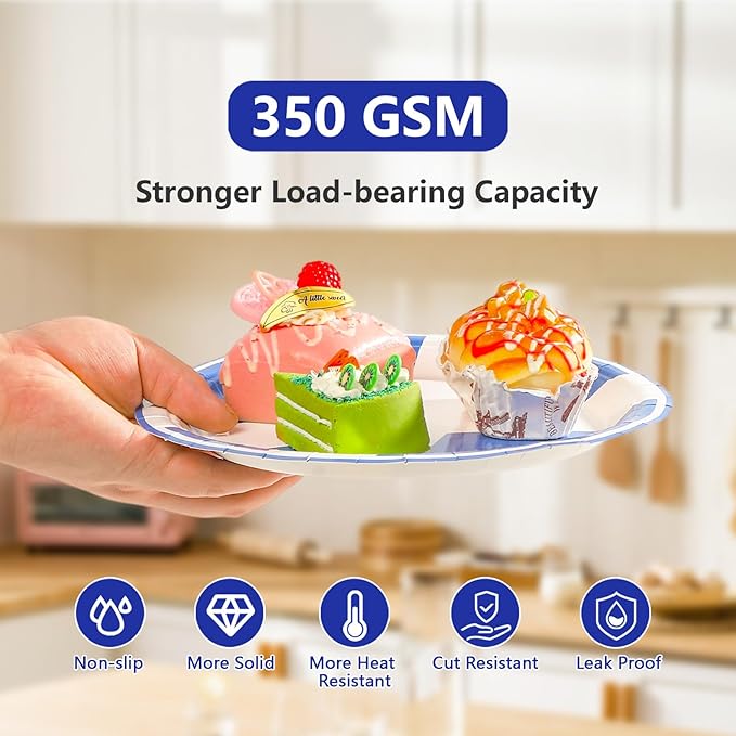 96 Pcs Scotland Flag Party Decorations Disposable Scottish Flag Paper Plates and Napkins St. Andrew's Day National Tableware Set for Country Decoration Patriotic Festival Party Supplies, Serves 24