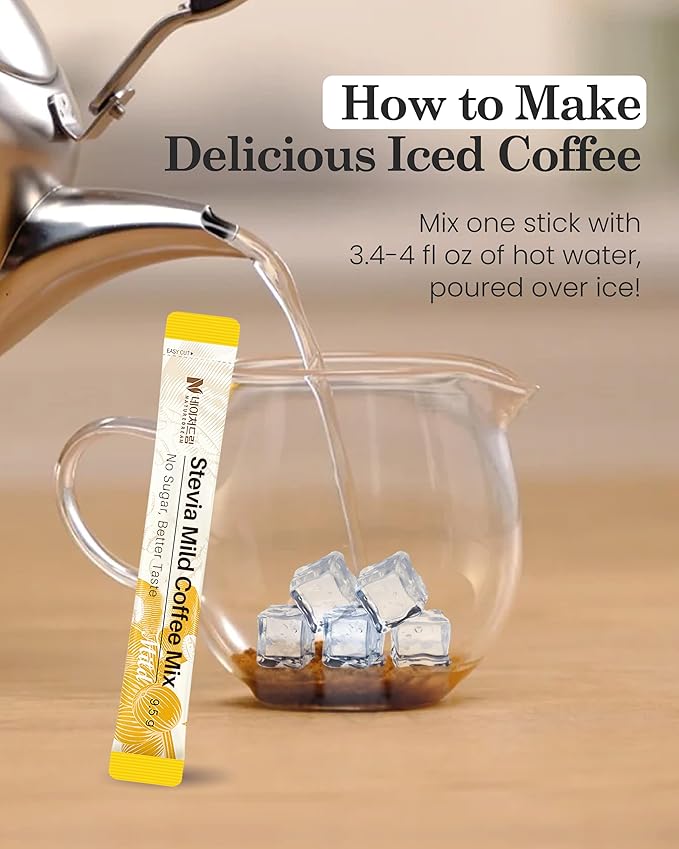NATUREDREAM Zero Sugar Korean Coffee (30 Sticks) - Single Serve Portable Instant Coffee Packets with Creamer. Sugar-Free, Healthy Coffee Mix.
