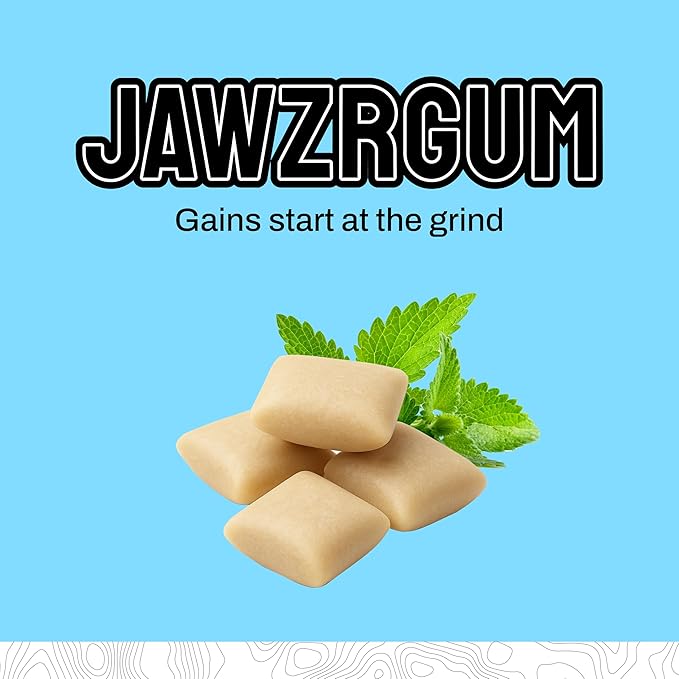 Jawzrsize OG Mastic Gum Organic - Mint Natural Mastic Chewing Gum, Sugar-Free Jawline exerciser, Strengthening Formula with NAHA, Plant-Based Oral Health Support & Organic Mastic Gum, 1.2 oz Jawline Gum