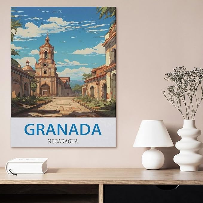 Jigsaw Puzzle 1000 Piece，Granada Nicaragua，Classic Puzzle DIY Kit Paper Toy Unique Gift Home Decor（38x26cm）-CK97