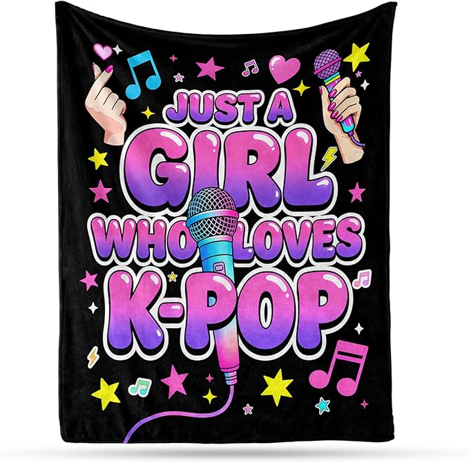 Kpop Blanket Gifts for K-Pop Fans - Super Soft Flannel Kpop Blankets for Girls Teen Fans Bedding Couch Sofa - Korean Kpop Merch Fandom Throw for Idol Lovers Dorm Decor Christmas (Style 05, 60 X 80)