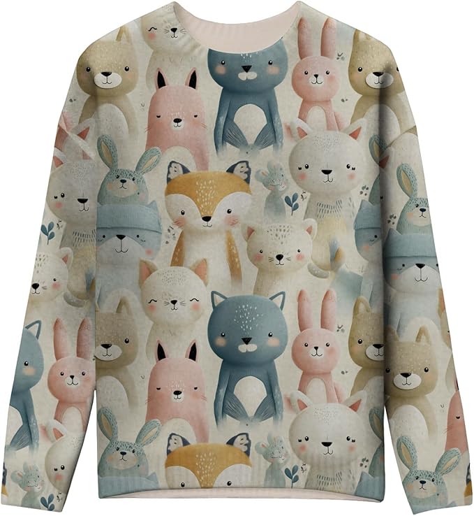 LIZALIG Women's Fall Christmas Snowman Sweater Long Sleeve Crewneck Pullover Festive Holiday Winter Outfit for Parties