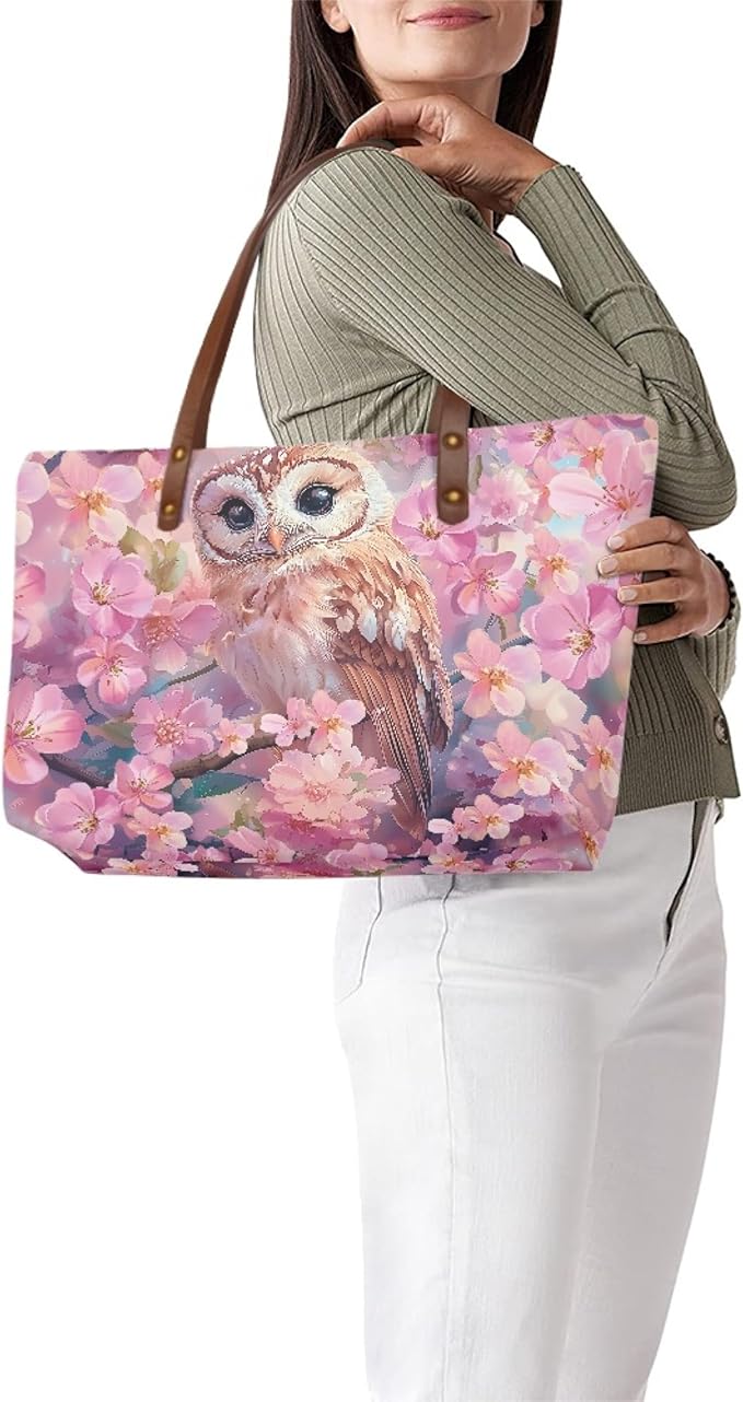 Womens Zip Up Tote Handbag Daisy Print Large Capacity Tote Purse Handbag Big Tote Bag Purse For Work Laptop