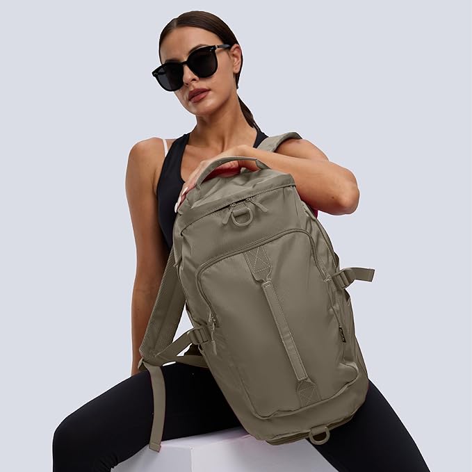 Gym Bag for Women with Shoe Compartment and Wet Pocket Convertible Gym Backpack workout Duffel Bag Multiple Pockets 30L