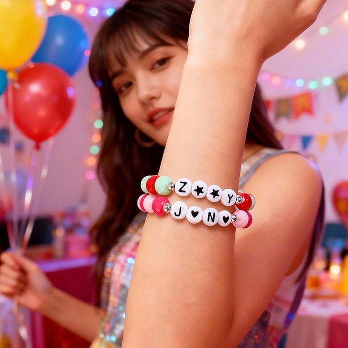 Phask for Korea-Pop Merch Bracelets Inspired Bracelets,Stackable Stretch Bracelets for Korea-Pop Stuff Fans Cosplay Outfit Gifts Accessories Jewelry Birthday Christmas