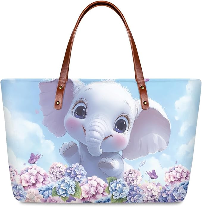 Womens Zip Up Tote Handbag Daisy Print Large Capacity Tote Purse Handbag Big Tote Bag Purse For Work Laptop