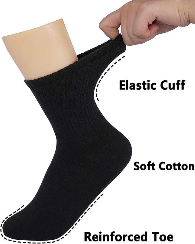 BomKinta Women Casual Calf Socks - Cute Cotton Crew Socks - Soft Above Ankle Sock 6 Pairs Size 5-10