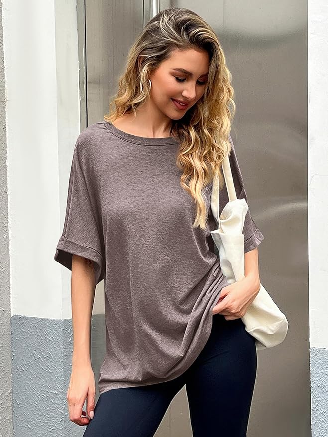 Women Oversized T-Shirt Summer Casual Short Sleeve Loose Tee Tops