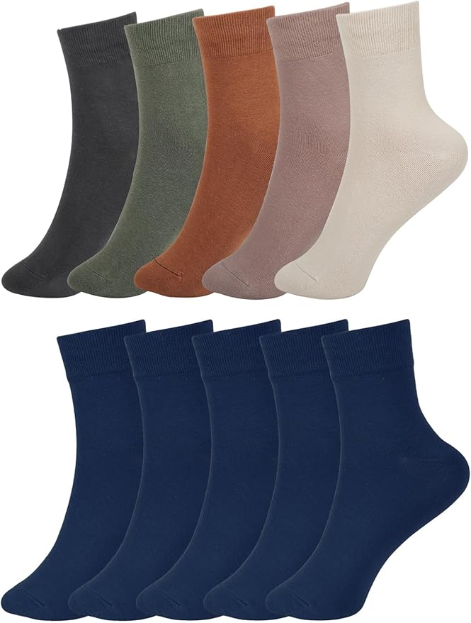 FGZ Women Thin Cotton Socks Soft Cozy Socks Cute Ankle Crew Socks 5 Pairs