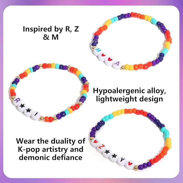 Phask for Korea-Pop Merch Bracelets Inspired Bracelets,Stackable Stretch Bracelets for Korea-Pop Stuff Fans Cosplay Outfit Gifts Accessories Jewelry Birthday Christmas