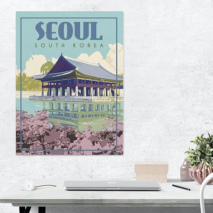 1000 Piece Jigsaw Puzzles for Adults，South Korea Seoul，Classic Puzzle Difficult Puzzle Fun Creative DIY Toys Gifts for Girls and Boys, Family Games（38x26cm）-BL27