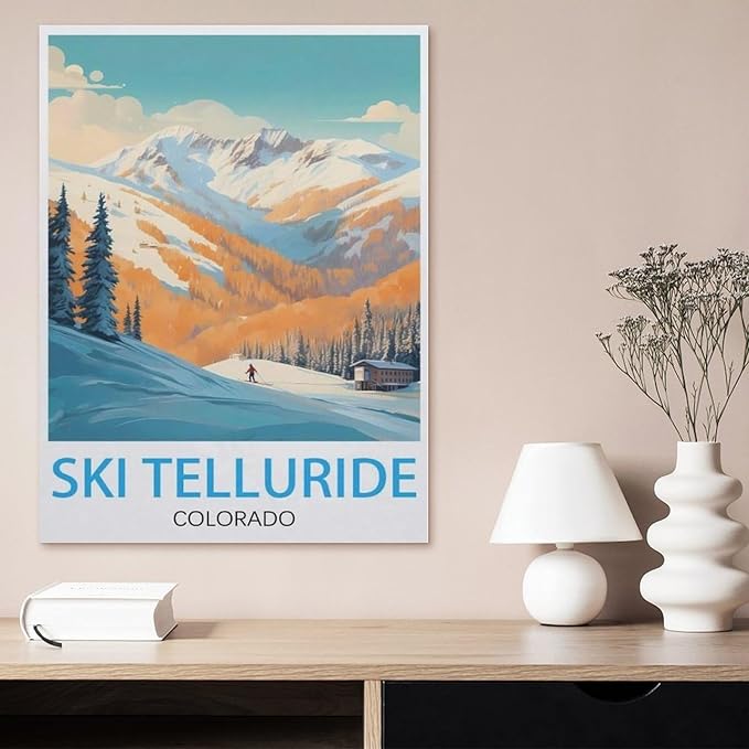 1000 Piece Jigsaw Puzzle for Adults，Ski Telluride Colorado，Paper Puzzle - for Adults Teens Educational Toys Gifts（50x70cm）-BD100