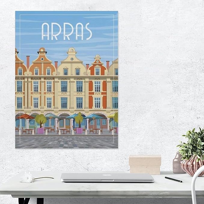 Puzzles for Adults Jigsaw Puzzles 1000 Pieces for Adults Kids，Arras France House，Paper Puzzle Jigsaw Puzzle Artwork Intellective Educational Toys Gifts（50x70cm）-BN3