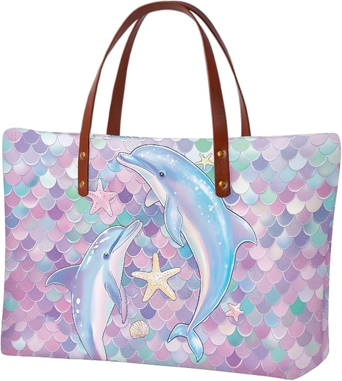 Womens Zip Up Tote Handbag Daisy Print Large Capacity Tote Purse Handbag Big Tote Bag Purse For Work Laptop
