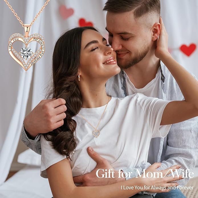 18K Rose Gold Necklaces for Women Birthday Gifts for Women Jewelry for Women Birthday Gifts for Wife Girlfriend Daughter Wife Birthday Gifts for Anniversary Mothers Day Christmas Valentines Gifts
