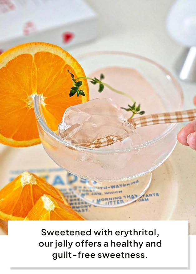 Korean Food Low Calories Squeeze Konjac Jelly Moro Blood Orange Flavor, Fish Collagen, Vitamin, Zero Sugar, Chewier Texture Health&Beauty (Net WT 5.07 oz, Pack of 10) 곤약젤리