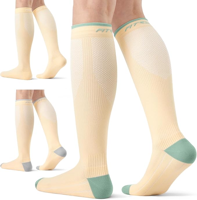 FITRELL 3 Pairs Compression Socks for Women and Men 20-30mmHg-Circulation Support Socks