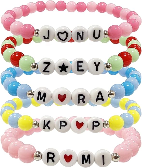 Annymall Korea-Pop Inspired Merch toys Bracelets Sets for Women, Korea-Pop Bracelet Friendship Jewelry, for Huntrix Merchandise for Rumi Mira Zoey Fans Christmas Gifts Cosplay Outfits Decor