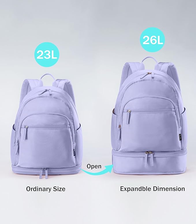 Gym Backpack for Women Men, Lightweight Gym Bag with Shoe Compartment, Waterproof Workout Backpack with Wet Pocket
