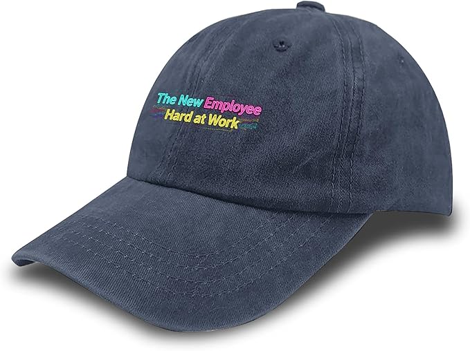 The New Employee Hard at Work Sport Hats for Men Light Weight Caps