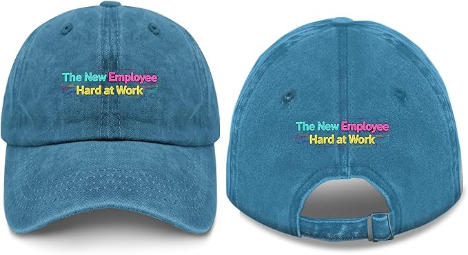 The New Employee Hard at Work Sport Hats for Men Light Weight Caps